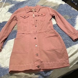 Faherty Jean Jacket Dress (XS) organic cotton